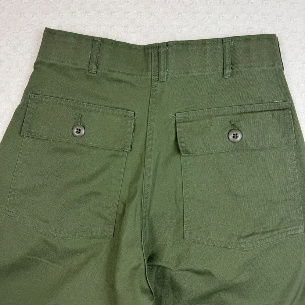 Vintage US Army OG-507 Military Fatigue Trousers Utility Mens 30x31 (fit 28x26)